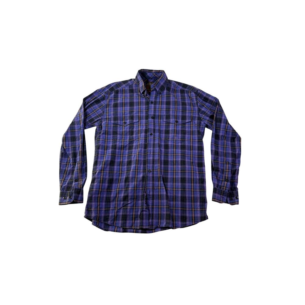 Roper Men’s Purple Plaid Long Sleeve Button Down Shirt Size S